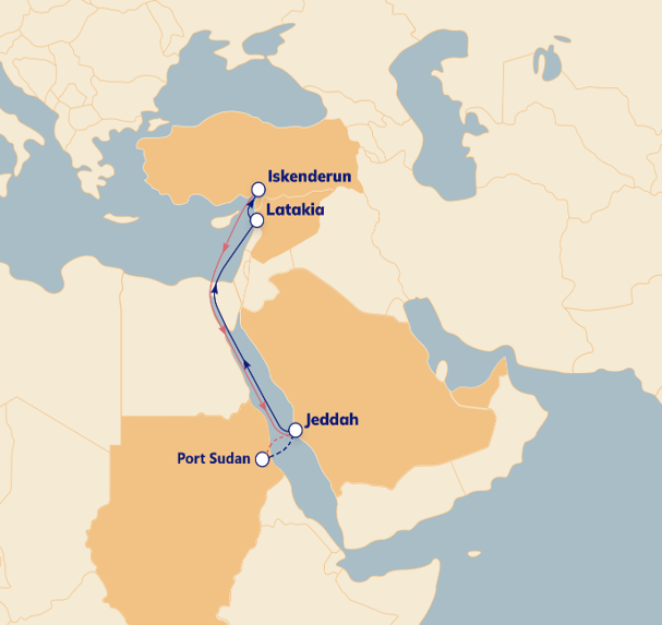 Caerus Shipping FZCO now calling Latakia, Syria